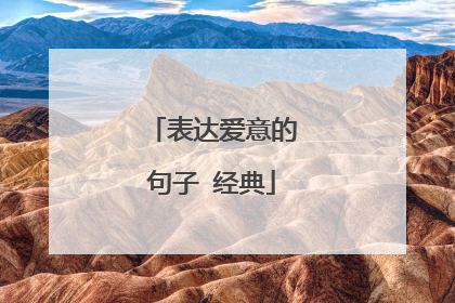 表达爱意的句子 经典