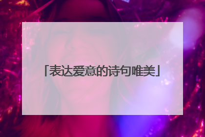 表达爱意的诗句唯美