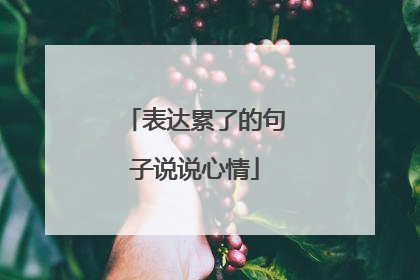 表达累了的句子说说心情