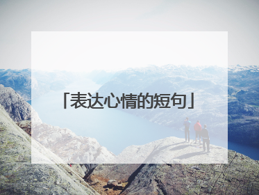 表达心情的短句