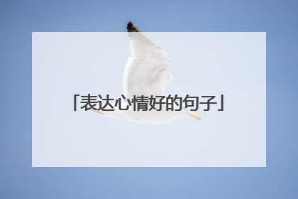 表达心情好的句子