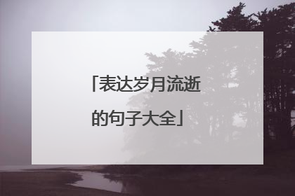 表达岁月流逝的句子大全