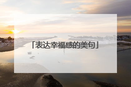 表达幸福感的美句