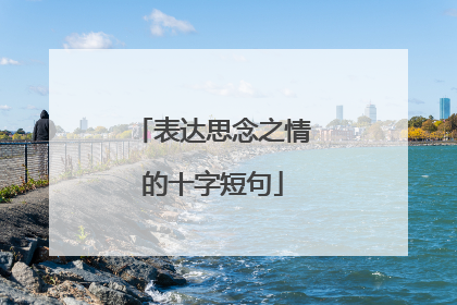 表达思念之情的十字短句