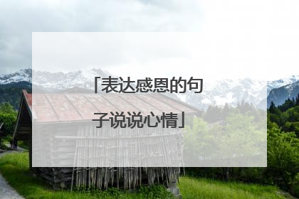 表达感恩的句子说说心情