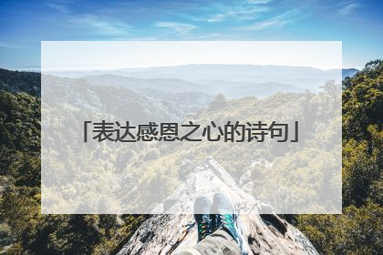 表达感恩之心的诗句