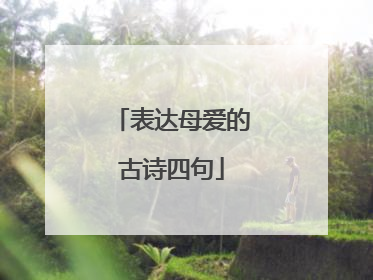 表达母爱的古诗四句