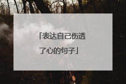 表达自己伤透了心的句子