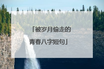 被岁月偷走的青春八字短句