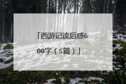西游记读后感600字（5篇）