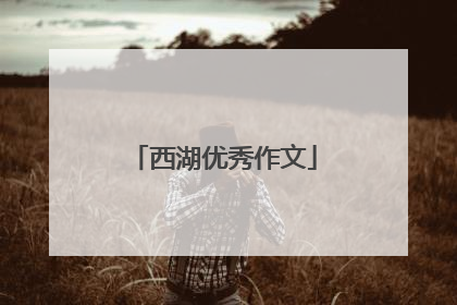 西湖优秀作文