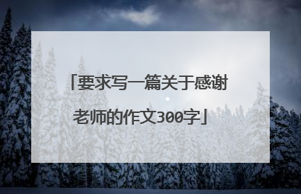 要求写一篇关于感谢老师的作文300字