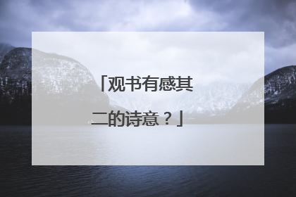 观书有感其二的诗意？