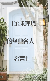 追求理想的经典名人名言