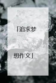 追求梦想作文
