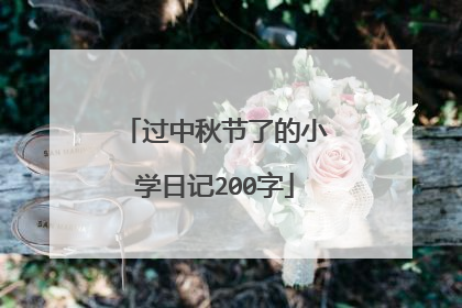 过中秋节了的小学日记200字