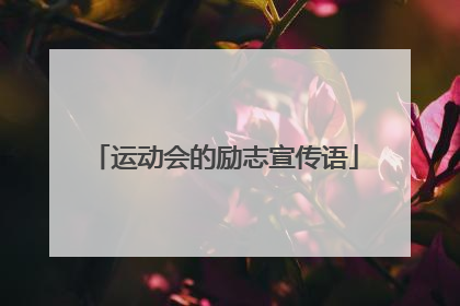 运动会的励志宣传语