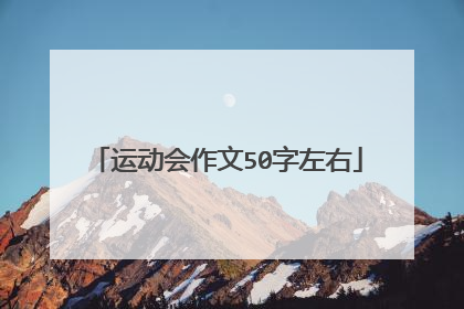 运动会作文50字左右