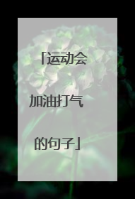运动会加油打气的句子