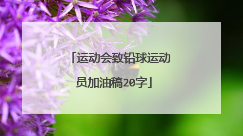 运动会致铅球运动员加油稿20字