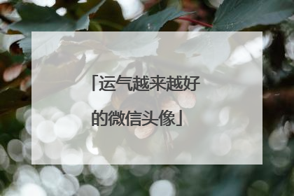 运气越来越好的微信头像