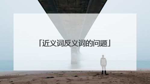 近义词反义词的问题