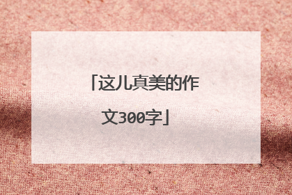 这儿真美的作文300字