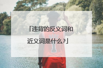 违背的反义词和近义词是什么?