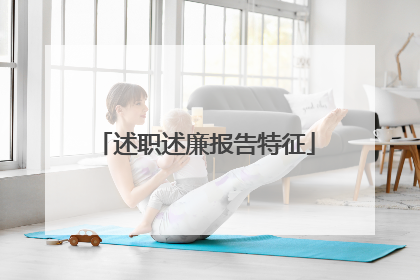 述职述廉报告特征