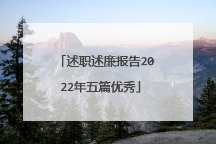 述职述廉报告2022年五篇优秀