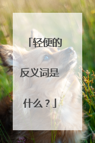 轻便的反义词是什么?