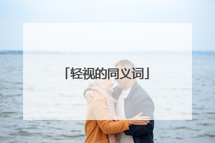 轻视的同义词