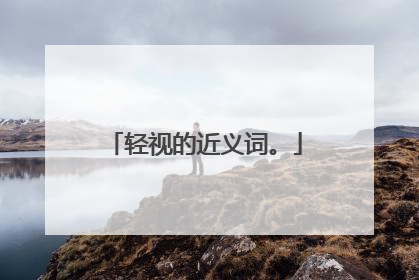 轻视的近义词。