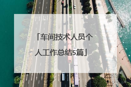 车间技术人员个人工作总结5篇
