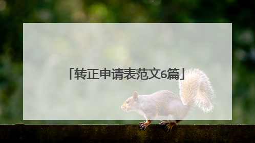 转正申请表范文6篇