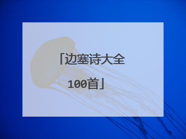 边塞诗大全100首