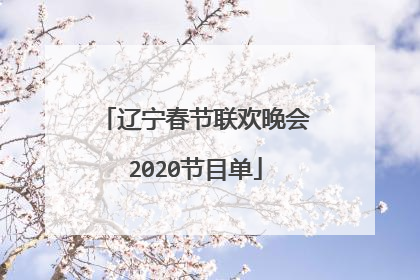 辽宁春节联欢晚会2020节目单