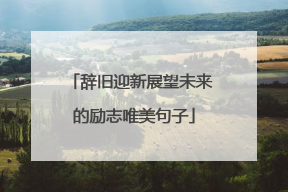 辞旧迎新展望未来的励志唯美句子