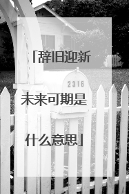 辞旧迎新未来可期是什么意思