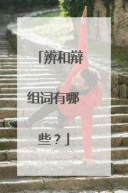 辨和辩组词有哪些？