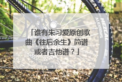 谁有朱习爱原创歌曲《往后余生》简谱或者吉他谱？