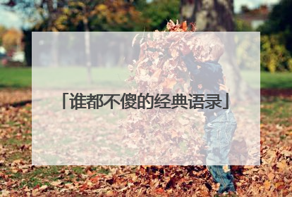 谁都不傻的经典语录