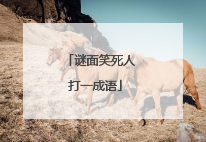 谜面笑死人打一成语