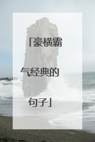 豪横霸气经典的句子