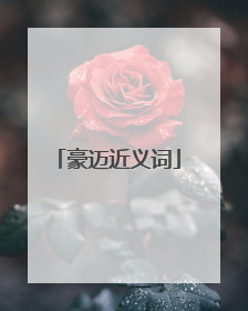 豪迈近义词