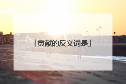 贡献的反义词是