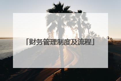财务管理制度及流程