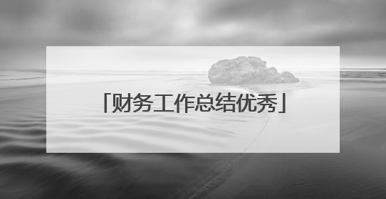 财务工作总结优秀