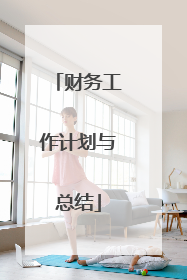 财务工作计划与总结