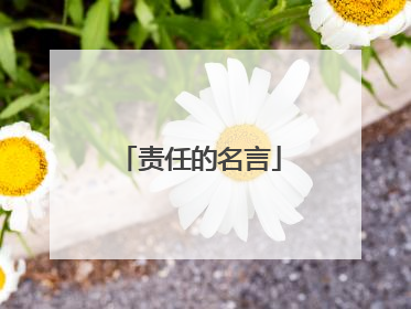 责任的名言